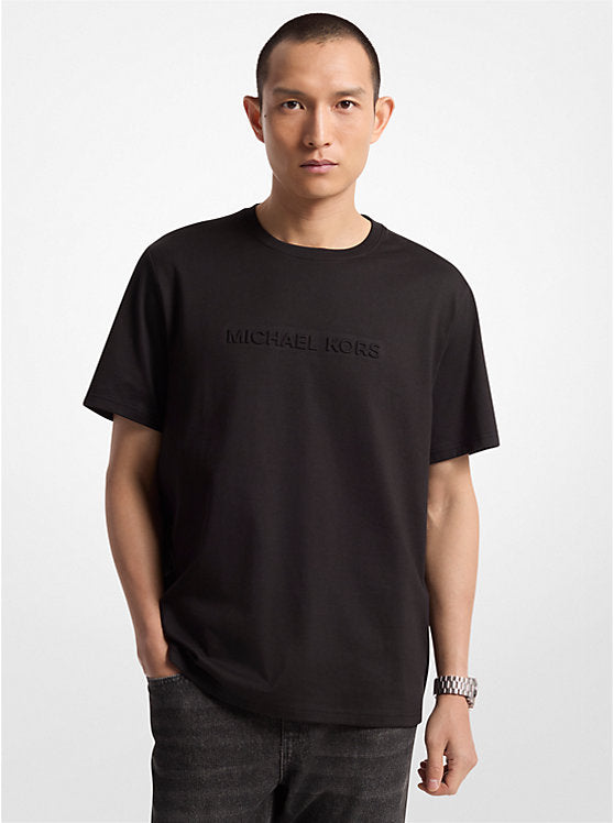 Michael Kors Logo Embossed Cotton T-Shirt