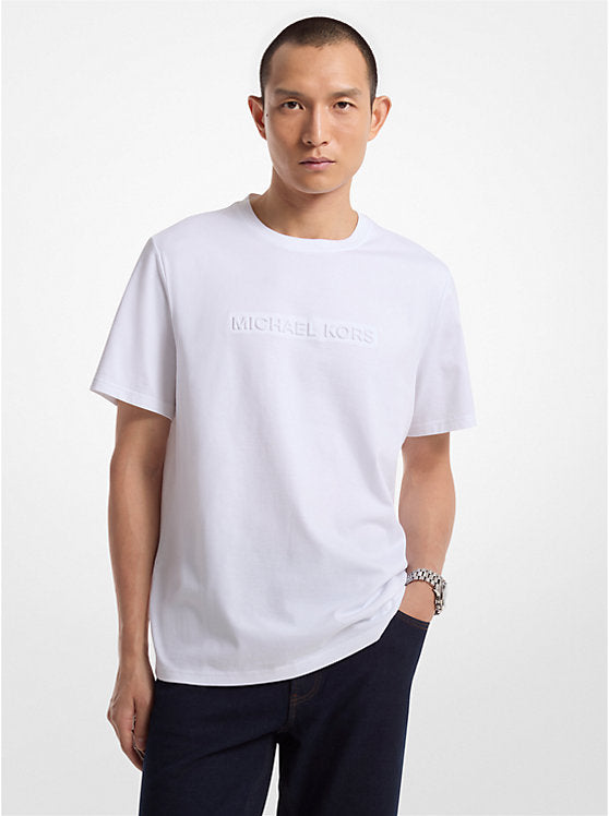 Michael Kors Logo Embossed Cotton T-Shirt