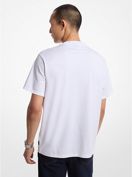 Michael Kors Logo Embossed Cotton T-Shirt