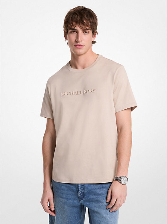 Michael Kors Logo Embossed Cotton T-Shirt