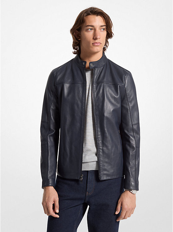 Michael Kors Leather Racer Jacket