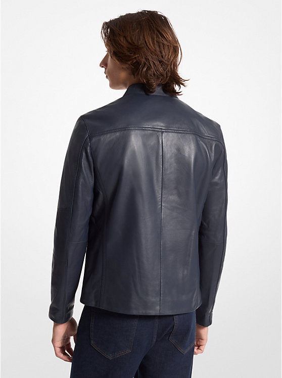 Michael Kors Leather Racer Jacket