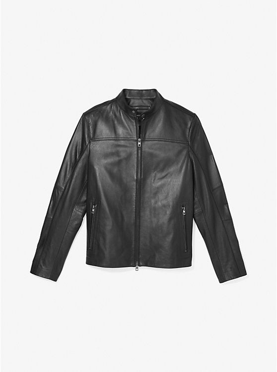 Michael Kors Leather Racer Jacket