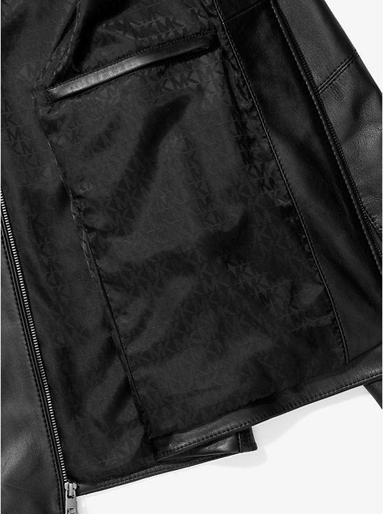 Michael Kors Leather Racer Jacket