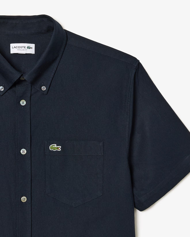 Lacoste Men's Regular Fit Short Sleeve Oxford Shirt