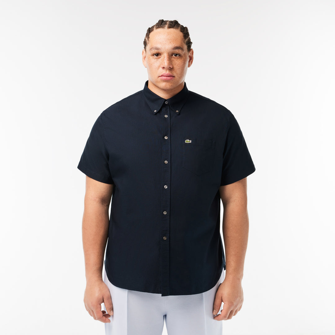 Lacoste Men's Regular Fit Short Sleeve Oxford Shirt