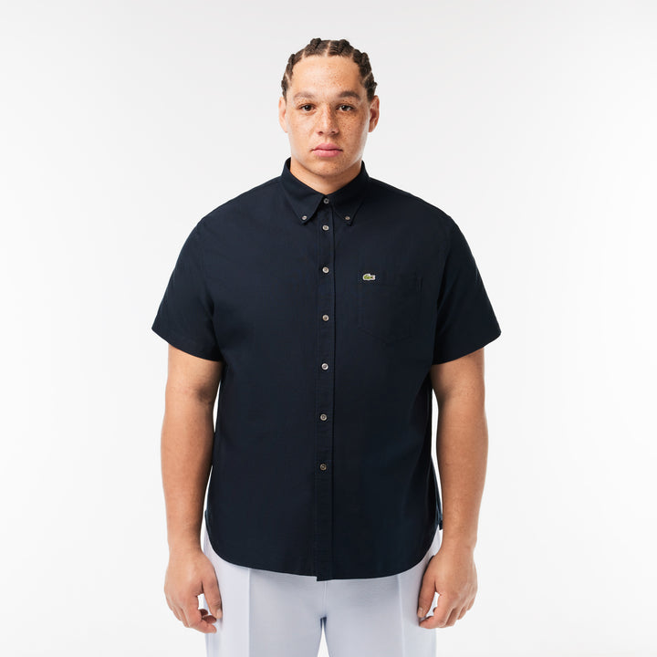Lacoste Men's Regular Fit Short Sleeve Oxford Shirt