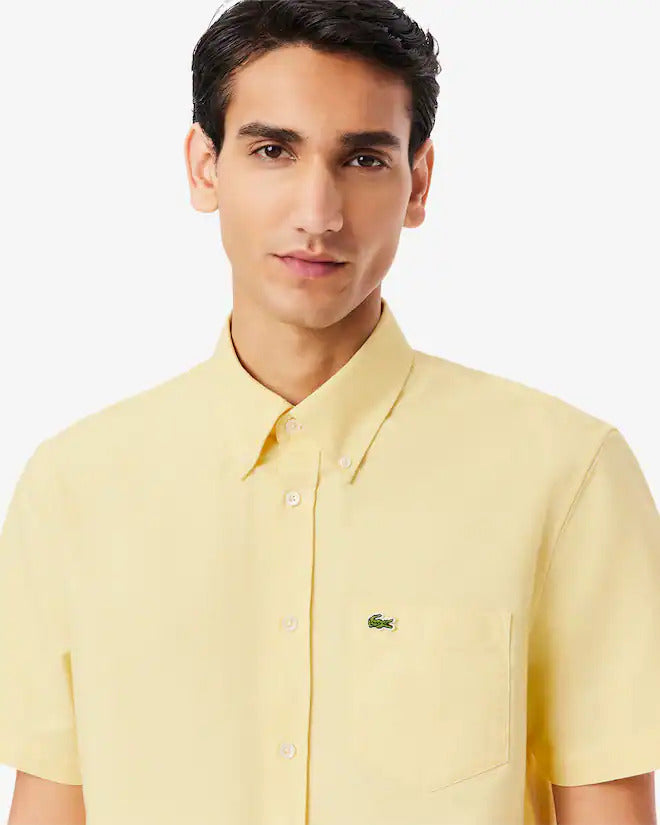 Lacoste Men's Regular Fit Short Sleeve Oxford Shirt