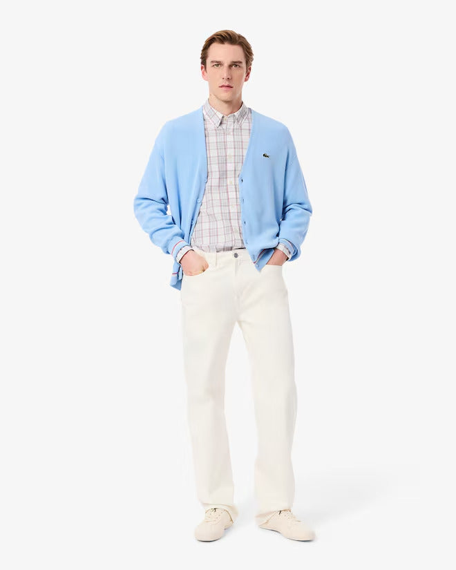 Lacoste Men's Slim Fit Stretch Plaid Shirt