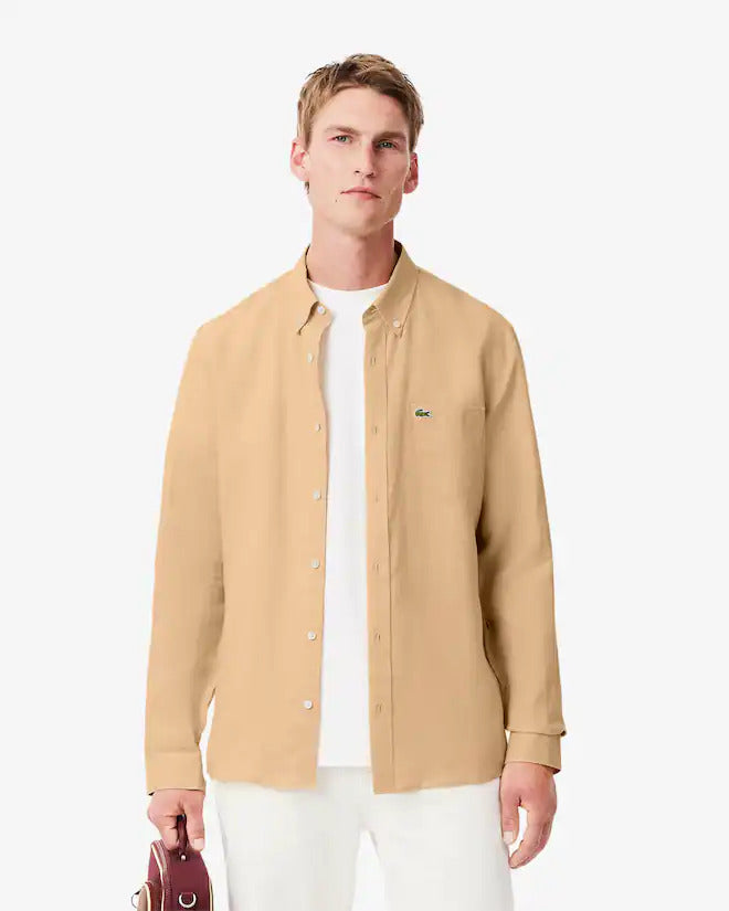 Lacoste Men's Regular Fit Linen Shirt