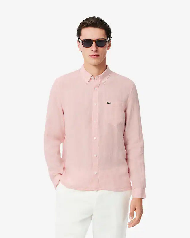 Lacoste Men's Regular Fit Linen Shirt