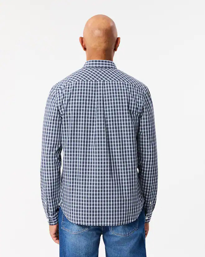 Lacoste Men's Regular Fit Plaid Poplin Shirt