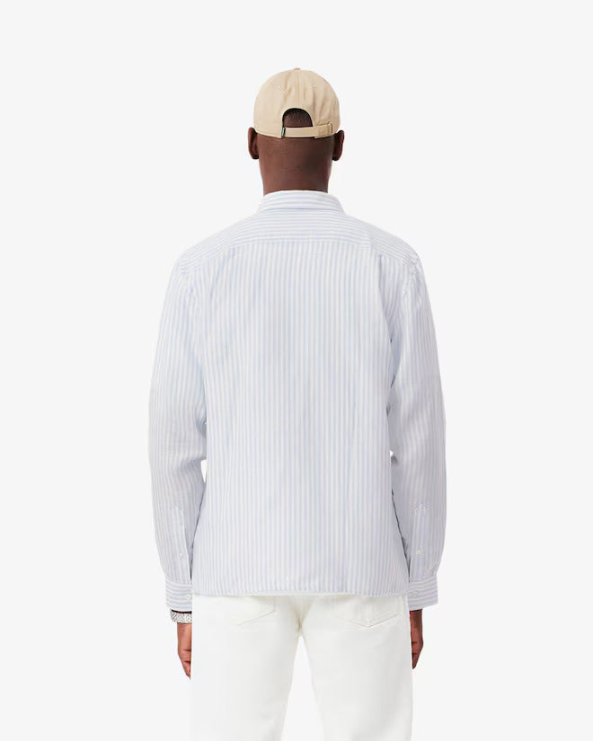 Lacoste Men's Regular Fit Striped Linen Shirt