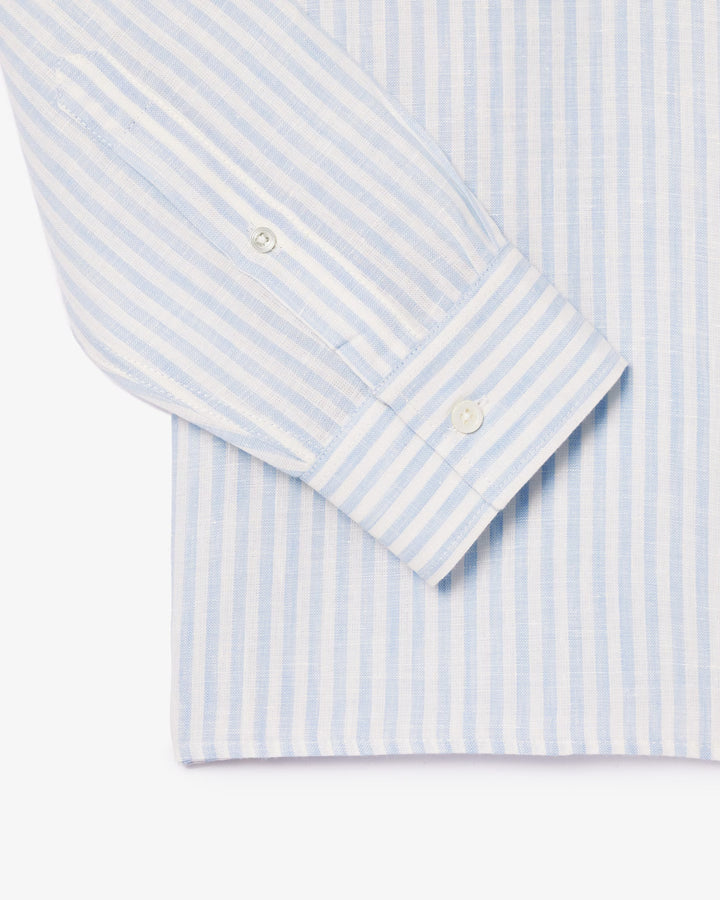 Lacoste Men's Regular Fit Striped Linen Shirt