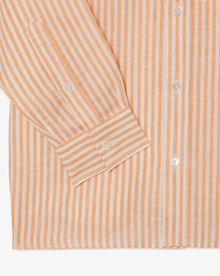 Lacoste Men's Regular Fit Striped Linen Shirt