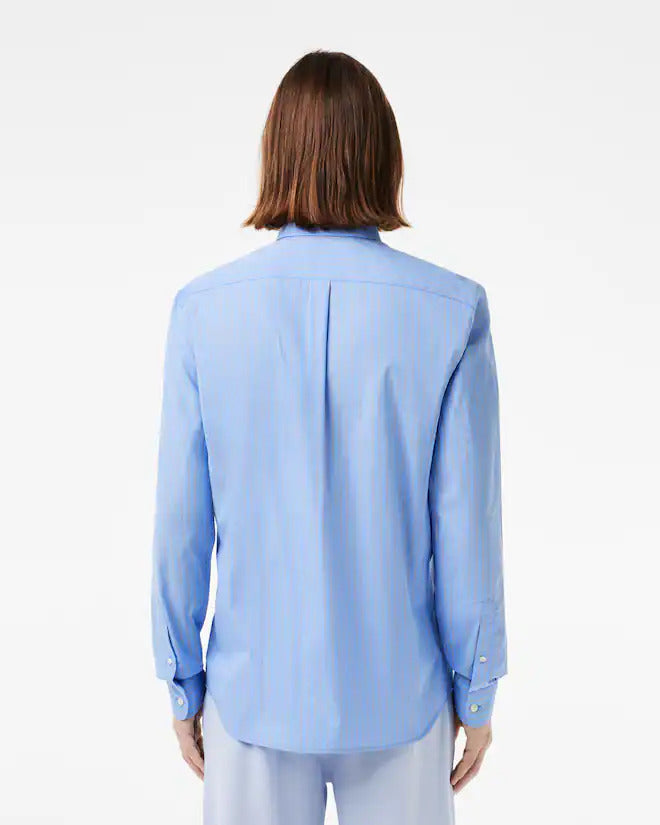 Lacoste Men's Regular Fit Badge Accent Striped Shirt