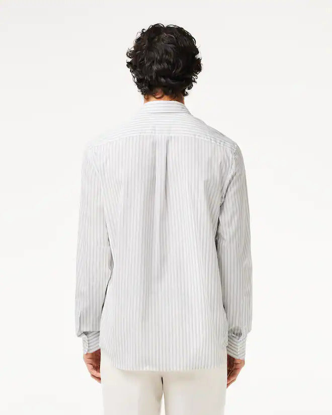 Lacoste Men's Regular Fit Badge Accent Striped Shirt