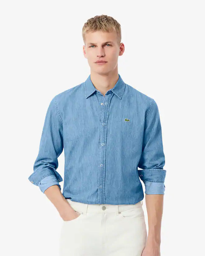 Lacoste Men's Regular Fit Lightweight Denim Shirt