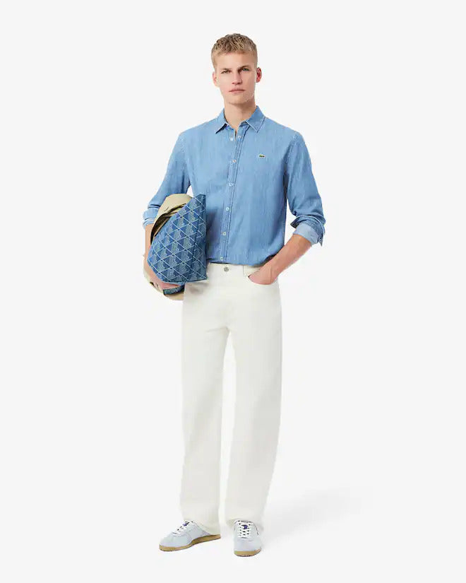 Lacoste Men's Regular Fit Lightweight Denim Shirt
