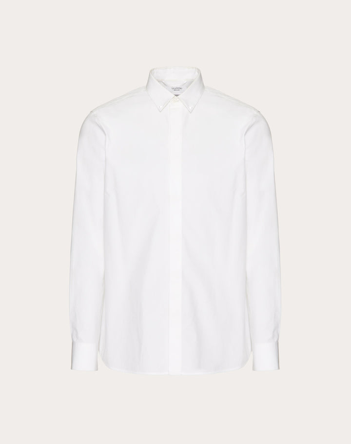 VALENTINO COTTON SHIRT WITH ROCKSTUD UNTITLED STUDS