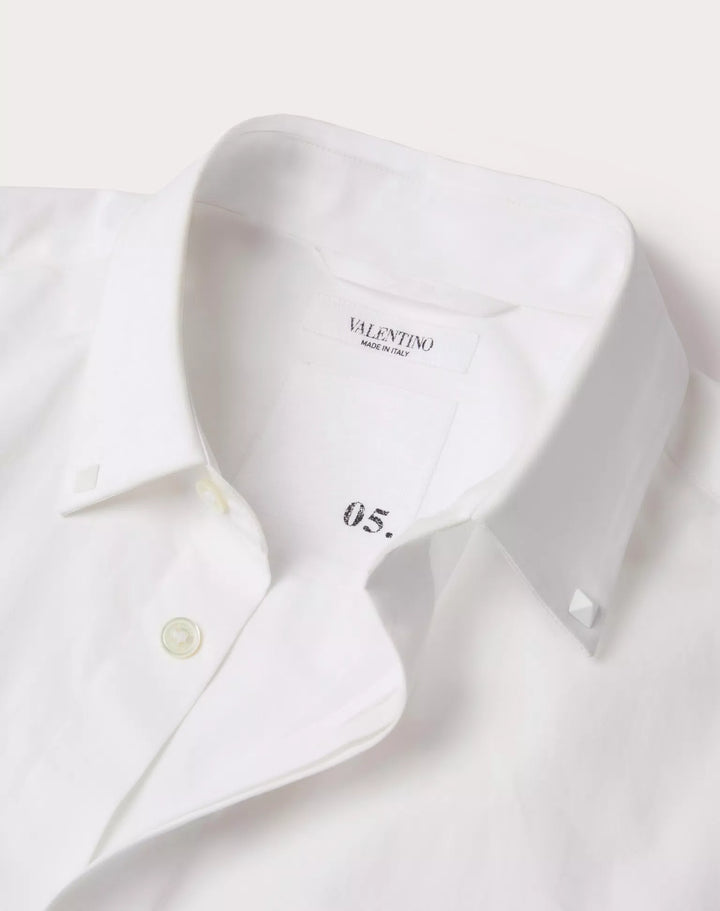 Valentino COTTON SHIRT WITH ROCKSTUD UNTITLED STUDS