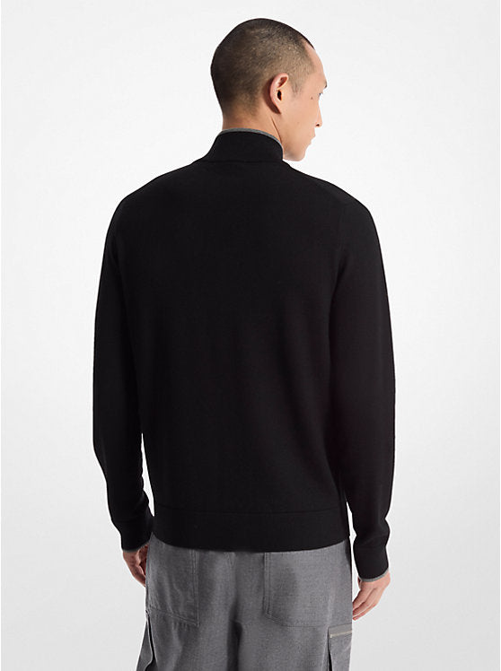 Michael Kors Wool Half-Zip Sweater