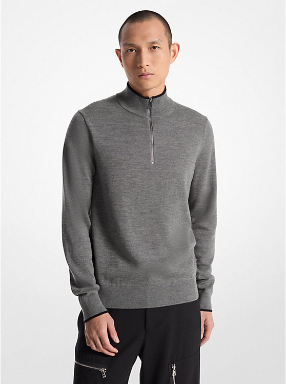 Michael Kors Wool Half-Zip Sweater