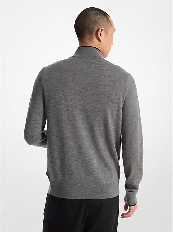 Michael Kors Wool Half-Zip Sweater
