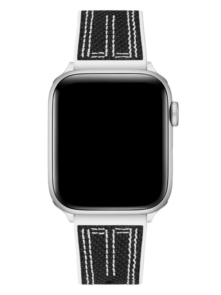 Guess Black and White Woven 42-45 mm Band for Apple Watch®