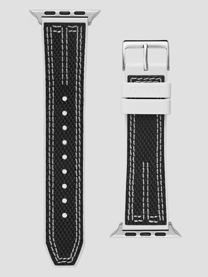 Guess Black and White Woven 42-45 mm Band for Apple Watch®