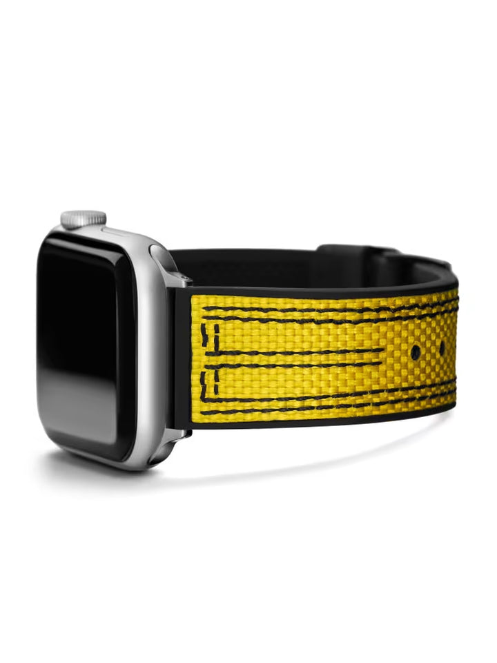 Guess Yellow and Black Woven 42-45 mm Band for Apple Watch®