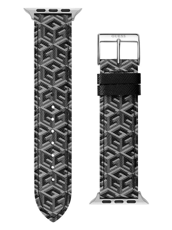 Guess G-Cube Gray Leather 42-44 mm Band for Apple Watch®