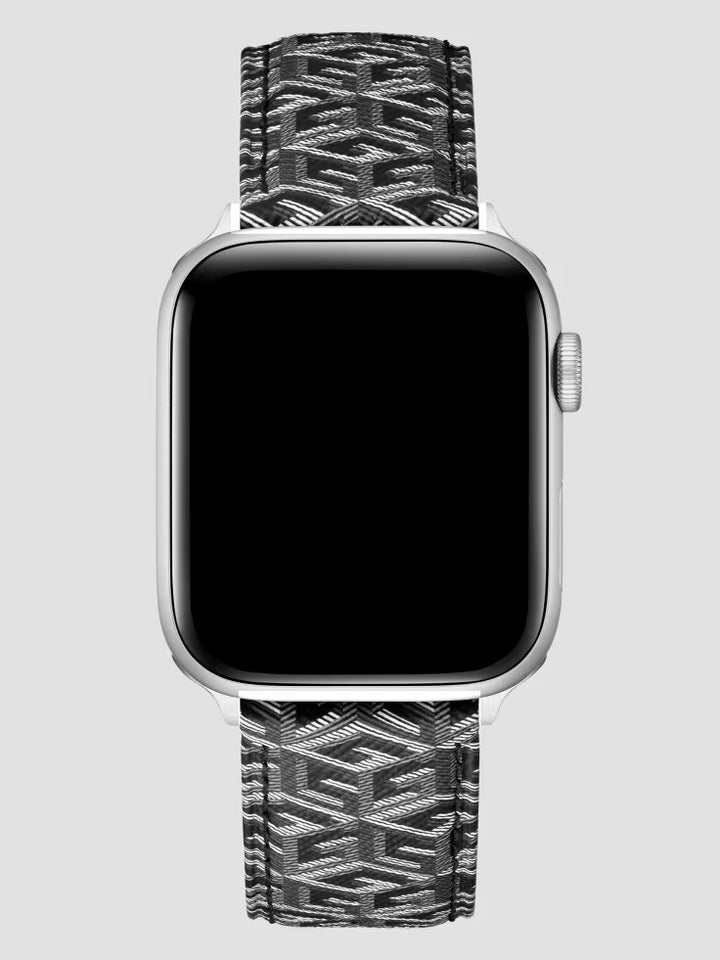 Guess G-Cube Gray Leather 42-44 mm Band for Apple Watch®