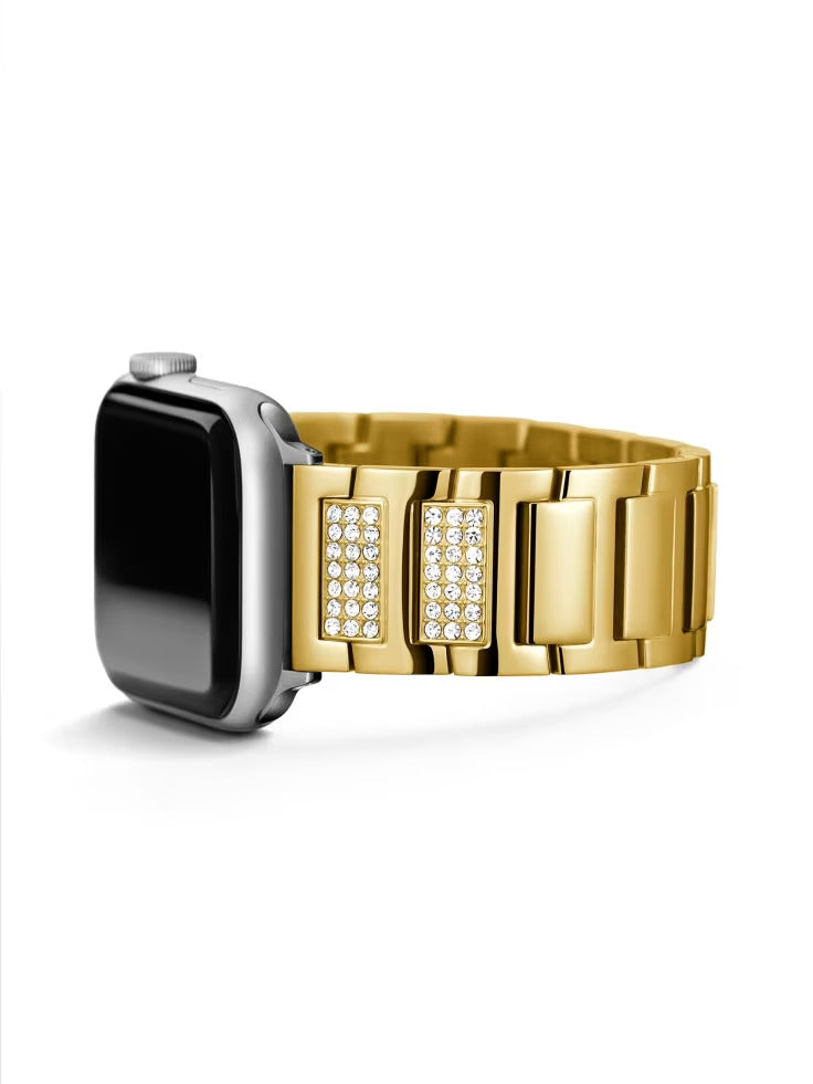 Guess Gold-Tone Rhinestone 42-44 mm Band for Apple Watch®