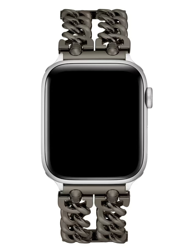 Guess Dark Silver-Tone Chain 42-44 mm Band for Apple Watch®