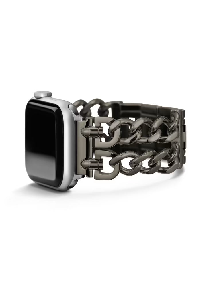 Guess Dark Silver-Tone Chain 42-44 mm Band for Apple Watch®
