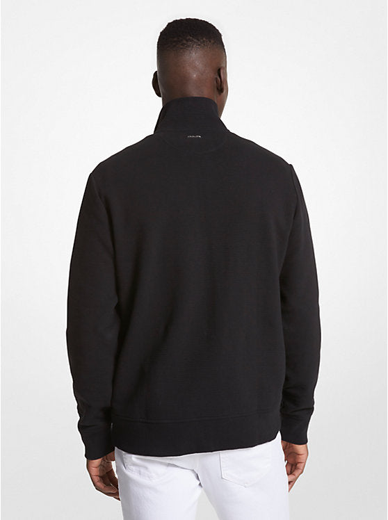Michael Kors Cotton Blend Half-Zip Sweater