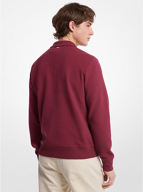 Michael Kors Cotton Blend Half-Zip Sweater