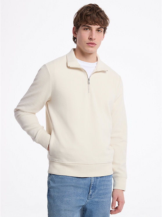 Michael Kors Cotton Blend Half-Zip Sweater