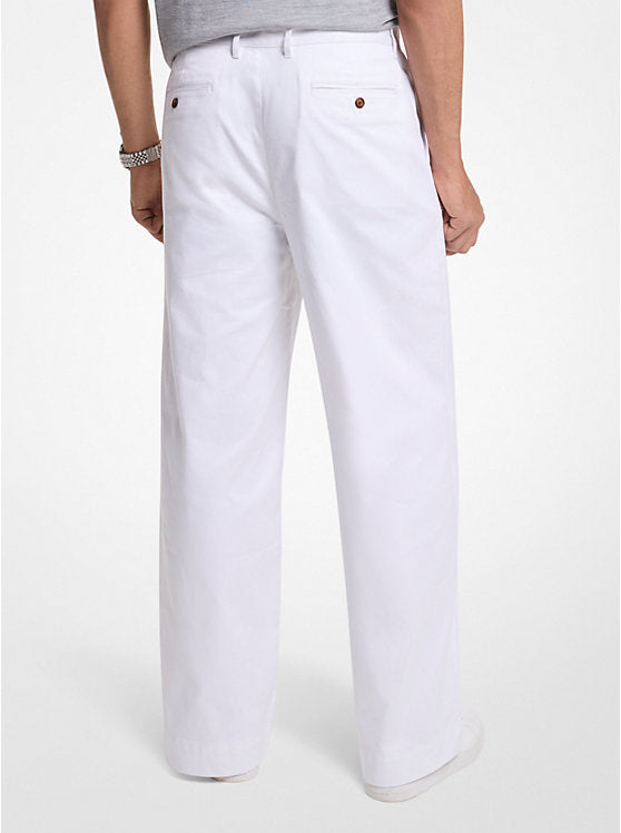 Michael Kors Stretch Cotton Wide-Leg Pants