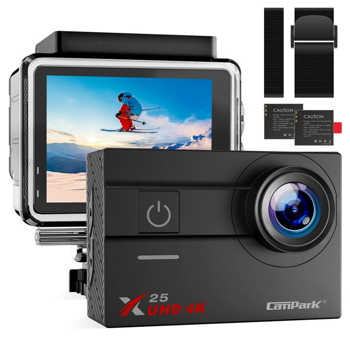 Campark Action Camera 4K 20MP Sport Camera WiFi Waterproof Underwater Actioncam HD Video Vlogging Record Camera EIS 170° Wide Angle Sound