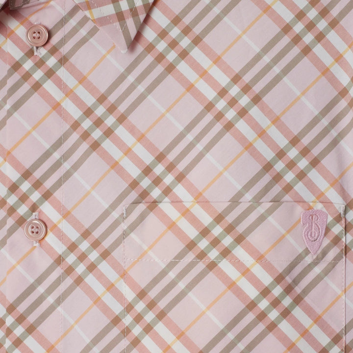 Burberry Cropped Check Cotton Shirt