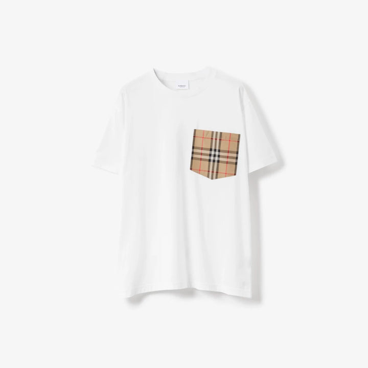 Burberry Check Pocket Cotton T-shirt