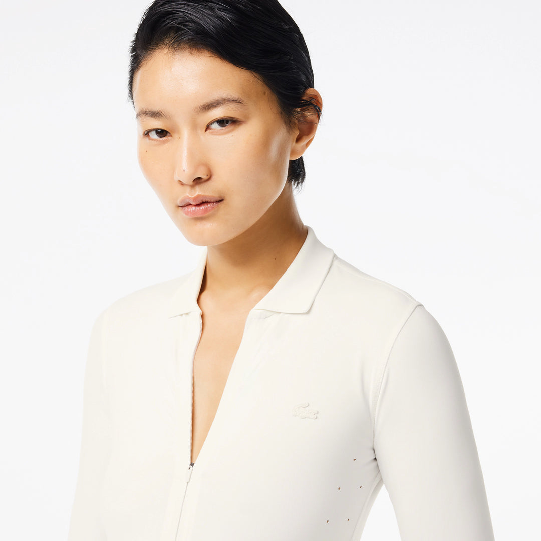 Lacoste Women's Slim Fit UV Protect Zip-Up Bodysuit