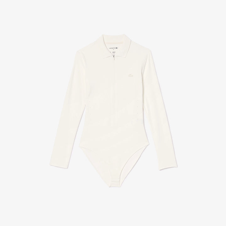 Lacoste Women's Slim Fit UV Protect Zip-Up Bodysuit