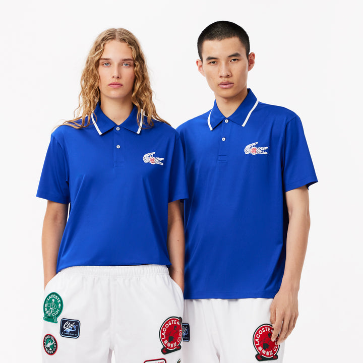 Lacoste Unisex Lacoste x CLOT Loose Fit Ultra Dry Jersey Polo