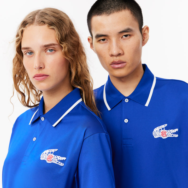Lacoste Unisex Lacoste x CLOT Loose Fit Ultra Dry Jersey Polo
