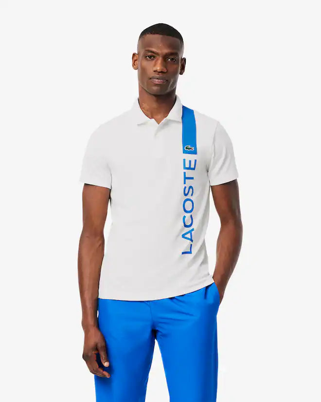 Lacoste Men's Ultra Dry Print Branding Sport Polo
