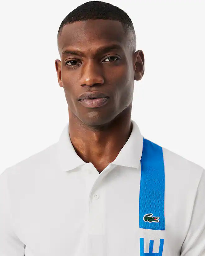 Lacoste Men's Ultra Dry Print Branding Sport Polo