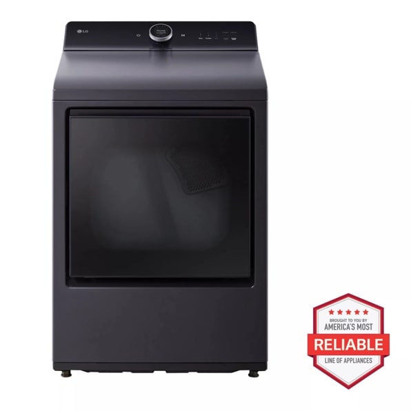 LG DLGX8601BE 7.3 cu. ft. Ultra Large Capacity Rear Control Gas Dryer with LG EasyLoad™ Door, AI Sensing and TurboSteam™